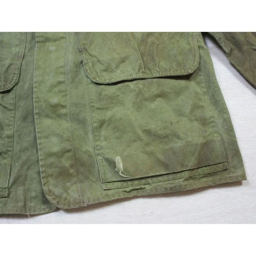 Vintage Bill Boatman & Co Greenbriar Waxed Canvas Tin Cloth Field Jacket (XL)